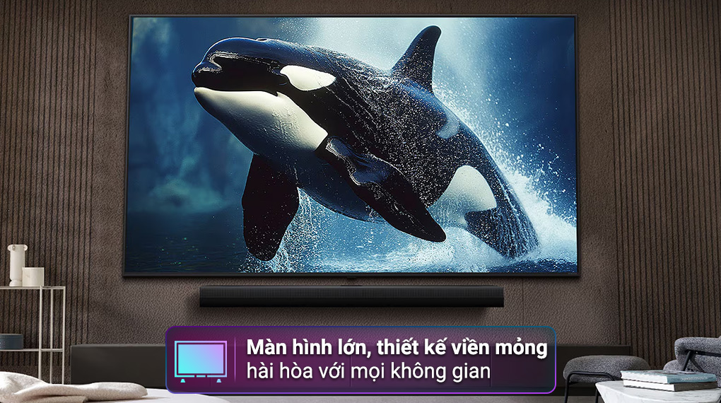 Smart Tivi LG 4K 43 inch AI 43UA8450PSA thiết kế viền mỏng, hài hoà với mọi không gian